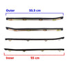 Weatherstrip Door Belt w Vent Set 4 L+R Fits Datsun 620 1500 Pickup 1972-79 D06
