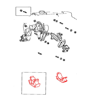 Rear Engine Mount for Toyota Hilux 1983-1988
