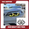 BMW F22 / F23 / F87 2 x Yellow Angel Eyes DRL LED Headlights (2014–2020)
