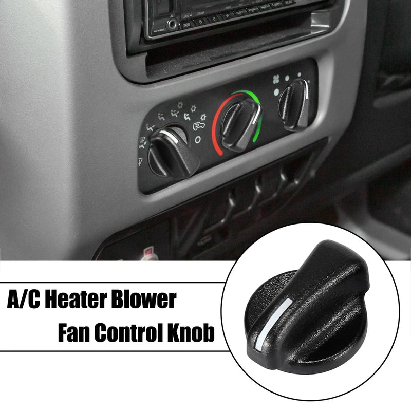 Jeep Wrangler (1995-2005) Black A/C Heater Blower Fan Control Knob