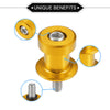 Motorcycle Pair 6mm CNC Swing Arm Spools Sliders Stand Gold Tone