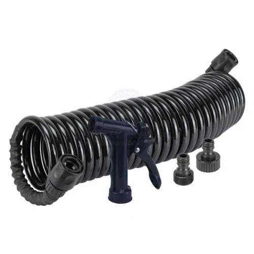 Boats / Caravan 7.5m Multi-Purpose Coil Hose Deck Wash Hose Kit