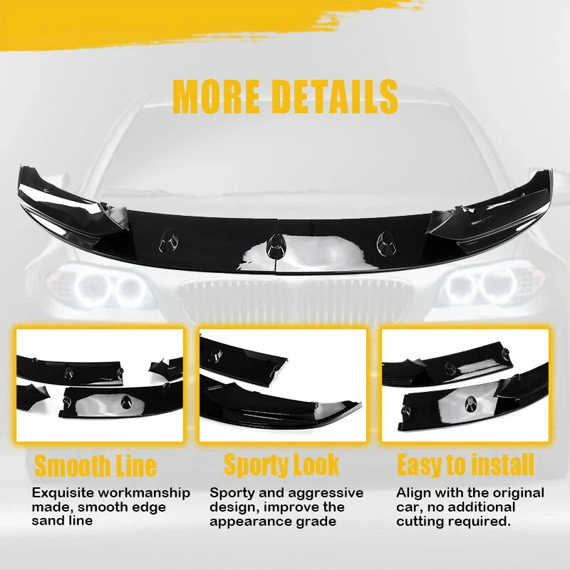 BMW F10 5 Series M Sport Front Bumper Spoiler Lip Splitter (2011-2016)