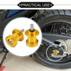 Motorcycle Pair 6mm CNC Swing Arm Spools Sliders Stand Gold Tone