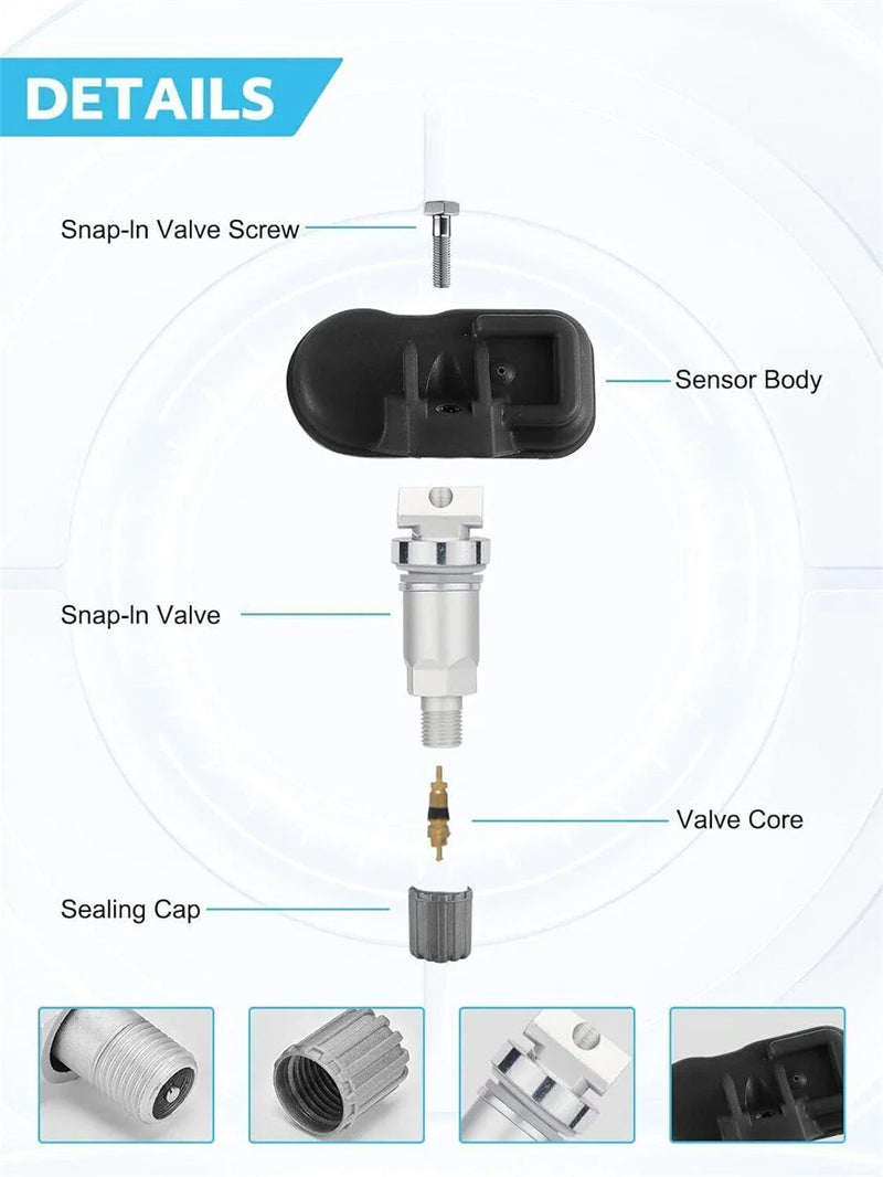 Mazda 4 x TPMS Tire Pressure Sensors (2014-2023)