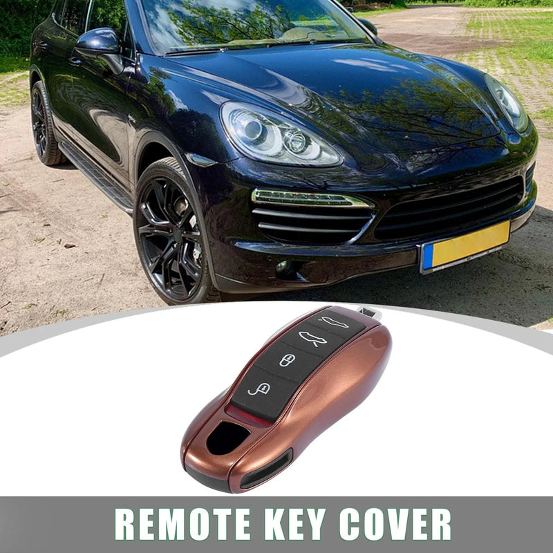 Porsche Cayenne Panamera Car Remote Key Cover Key Fob Case Shell Brown