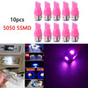 20 x Pink T10 Wedge 5050 5SMD LED Dome Map License Interior Light Bulbs