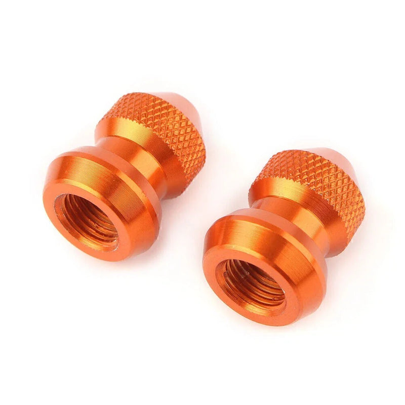 Car Auto Wheel Accessories Orange Tire Valve Stems Dust Covers