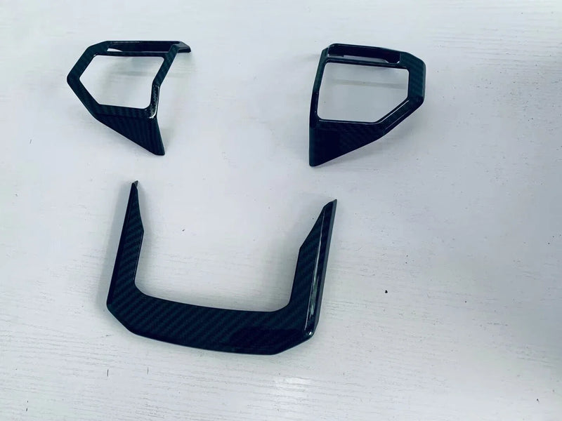 Toyota Prado LC250 Carbon Fiber Style 3 x Steering Wheel Cover Trim (2024-2025)