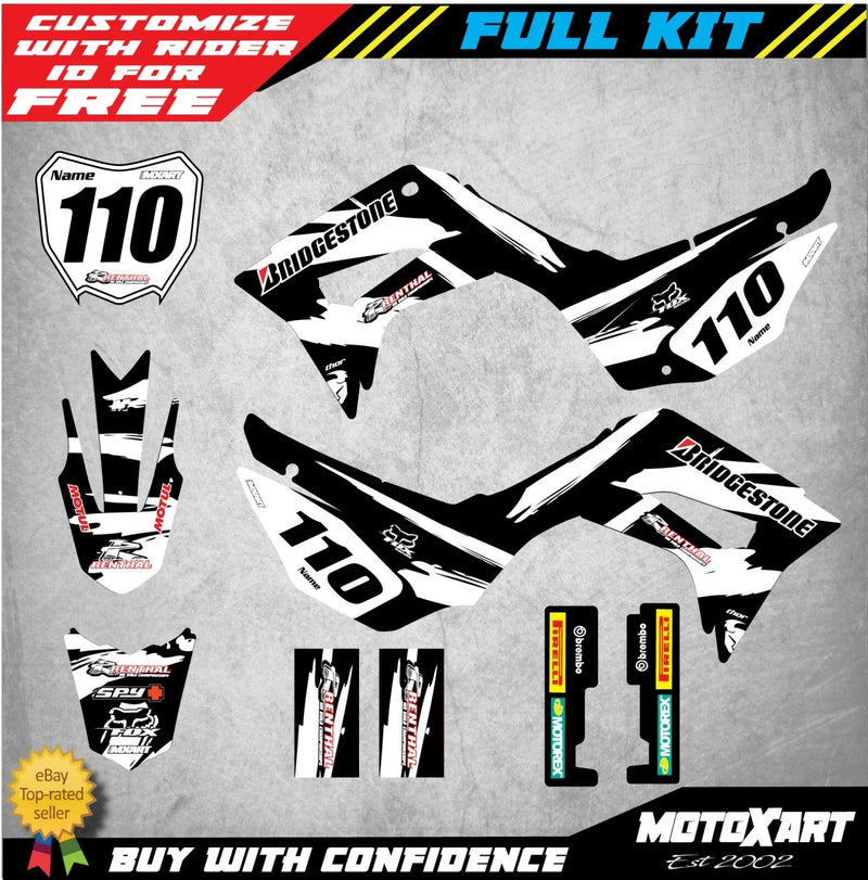 Honda CRF 110 (2019-2020) SAFARI STYLE Stickers Custom Graphics Full Kit