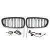 BMW 5-Series Glossy Black Front Kidney Grille with Light Strip (2010-2016)
