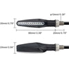 Universal Motorcycle Amber 12 LED Flowing Turn Signal Blinker Lights 4 x Set