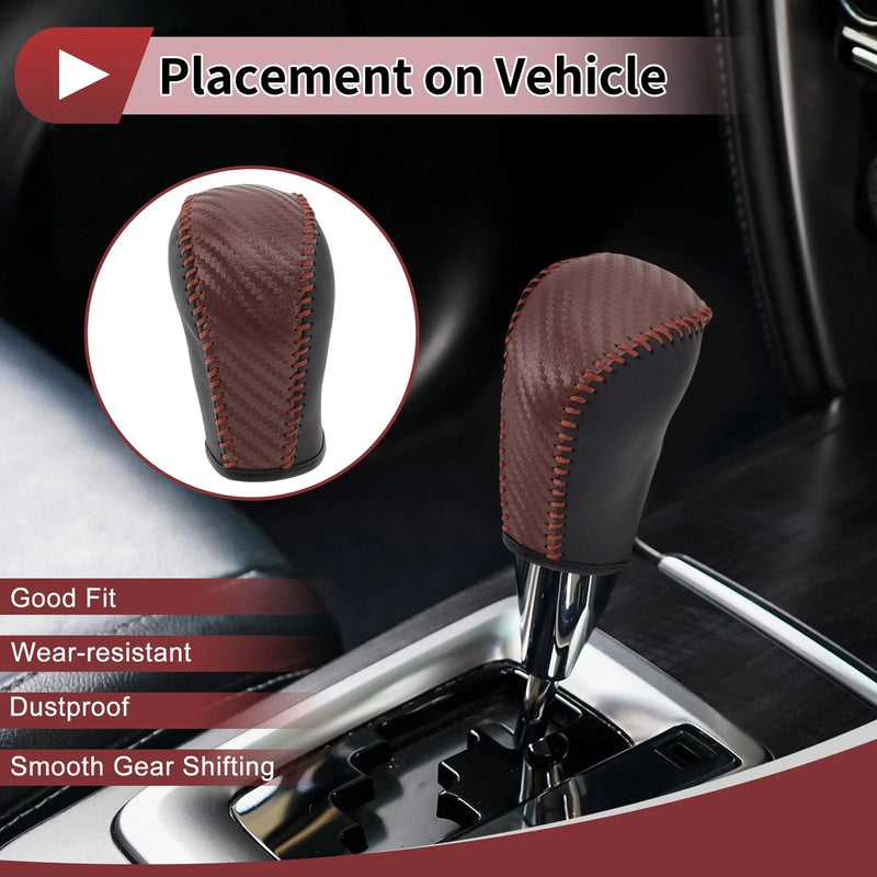 Subaru Forester Brown Faux Leather Gear Shift Knob Cover (2006-2012)