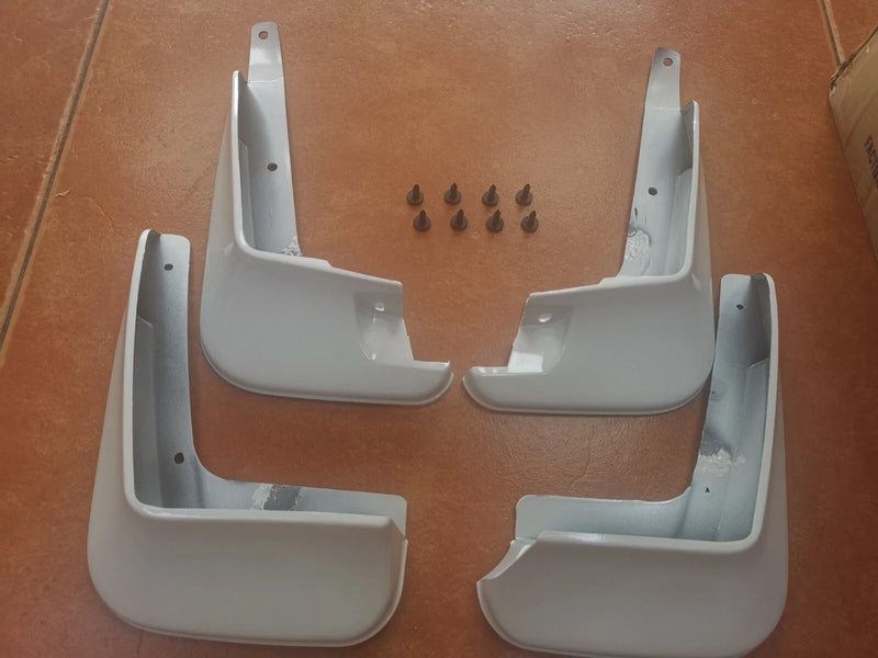 2014-2018 Toyota Corolla Sedan White Painted Mud Flaps (2014-2018)
