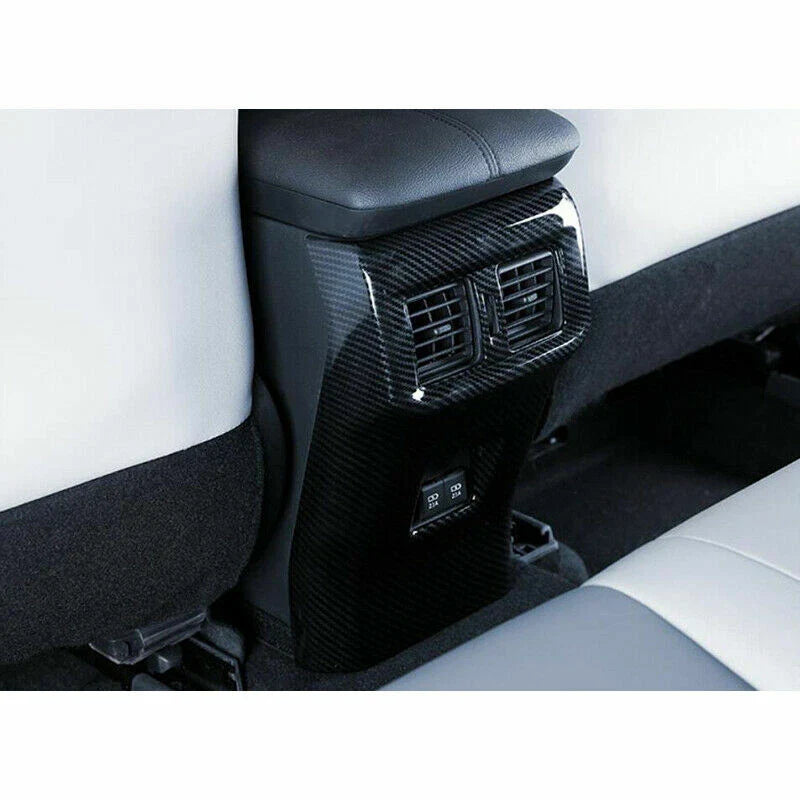 Toyota RAV4 Carbon Fiber Rear Seat Air Vent Cover Trim Decor (2019–2023)