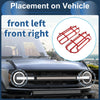 Ford Bronco 2021-2023 Headlight Trim Bezels (2 x Red)