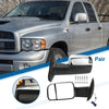 Dodge Ram 1500 with Turn Signal Light Silver Tone 2 x Tow Mirrors