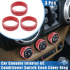 3x AC Switch Knob Cover Ring Decor Jeep Wrangler JK JKU (2011 - 2018)