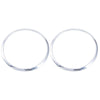 Jeep Wrangler JK Silver Top Roof Speaker Cover Rings (2007-2014)