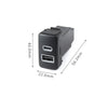 Toyota Tacoma 36W Dual Port TypeA/C USB Charger Socket Switch (2011–2020)