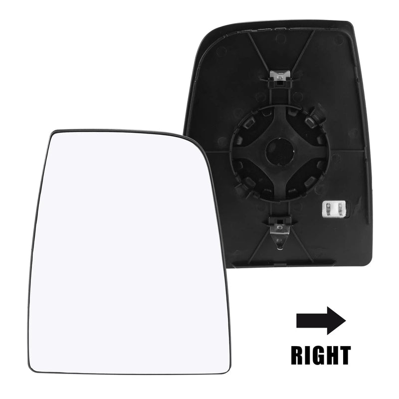 Ford Transit Heated Right Side Rearview Mirror Glass w/ Backing Plate (15-20)