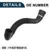 BMW 535i Engine Coolant Water Hose Black 1 Pc Radiator Hose