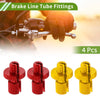 Motorcycle 4 x M10 Clutch Brake Cable Adjuster Screw Red Gold Tone