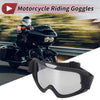 Cycling Sunglasses Motorcycle Riding Goggles Silver Tone Lens Black Frame