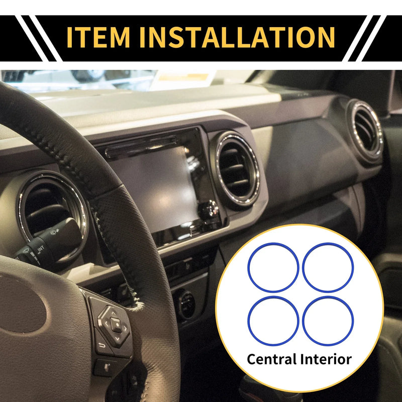 Toyota Tacoma AC Vent Dashboard Decoration Rings (2016–2023)