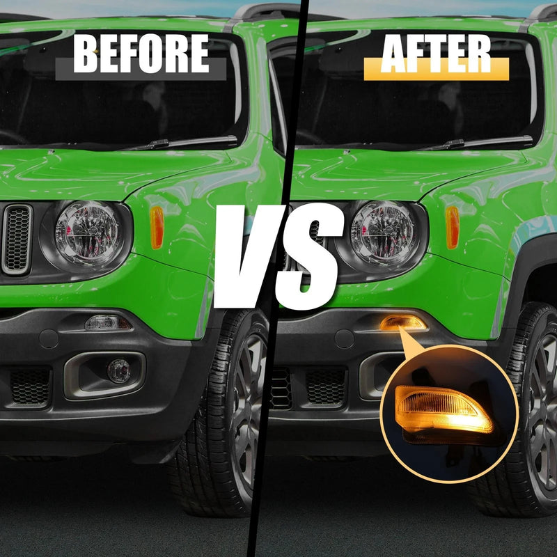Jeep Renegade (2015-2018) 2 x Front Park Turn Signal Lamp Light