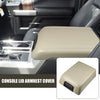 Ford F-150 (2015-2023) Faux Leather Beige Center Console Lid Armrest Cover