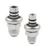 Ford Mustang Silver Straight Fuel Rail Fitting Adapter Kit (1986-1998)
