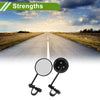 Make Model M10 Rear View Mirrors Round Black Metal Aluminum 1 x set