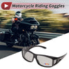 1 Pc Motorcycle Riding Goggles Light Gray Lens Gloss Black Frame