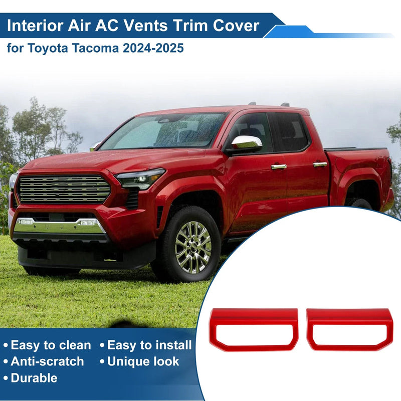 Toyota Tacoma (2024-2025)  Red Air Condition Outlet Vent Trim Cover Frame
