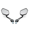 Motorcycle 8mm 10mm Thread Dia Rearview Mirror Black Gray