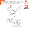 Isuzu Holden Rodeo Ute 4 PC Front Door Hinges (7/88-2/03)