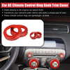 Chevrolet Camaro 4 x Red Aluminum Alloy Center Control Ring Knob Cover