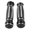 Harley Touring Black CNC Billet Aluminum 1" Handlebar Grips