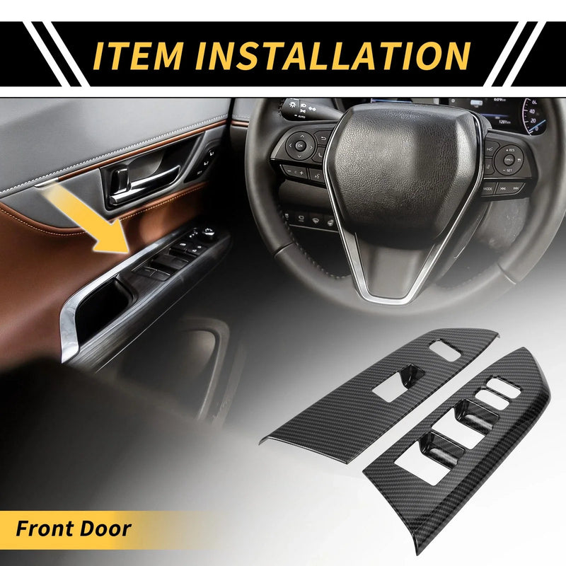 Toyota Tundra Carbon Fiber Pattern Door Window Switch Panel (2014–2021)