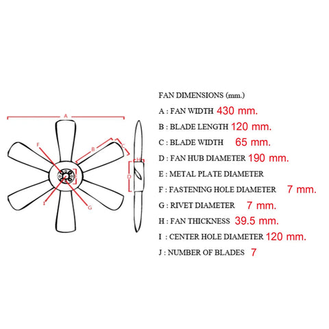 Toyota Hilux Surf 4Runner 1991-1995 Cooling Fan Blade