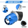 Universal Motorcycle Air Filter 26/35/42/48mm ID 90x60mm Aluminum Blue