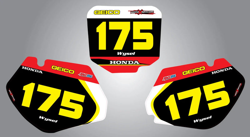 Honda CR 125 (1998-1999) Sonic Style Stickers Custom Number Plate Graphics