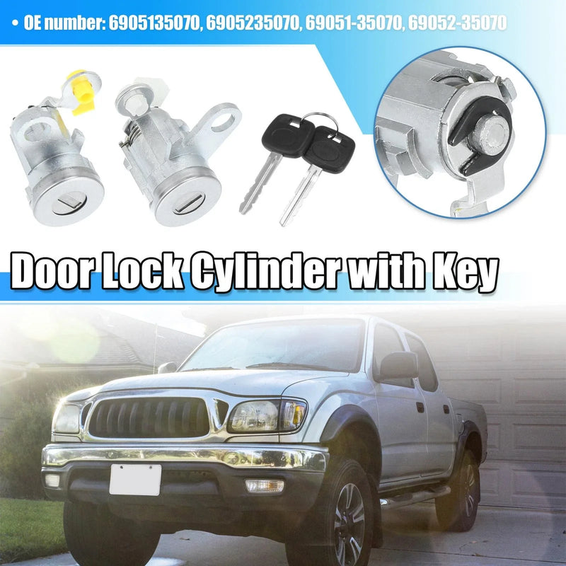 Toyota Tacoma Door Lock Cylinder Set w/ 2 Keys (1995-2004)