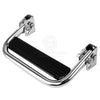 Folding Footrest 316G Stainless Steel Frame w/ Black Poly Step 326x165mm