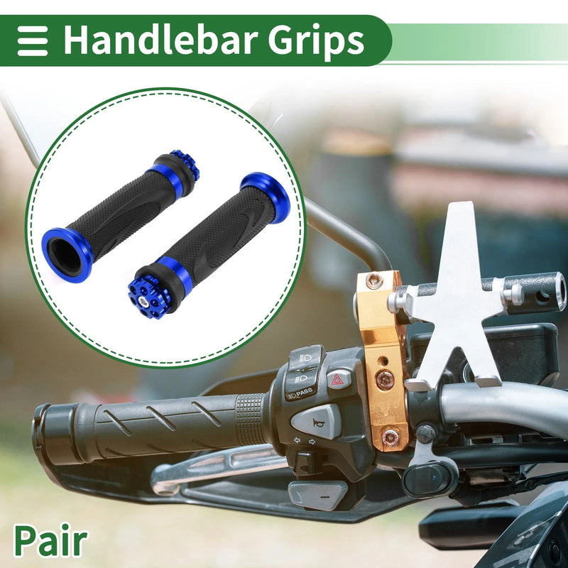 Motorcycle 7/8" / 22mm Hand Grip Cover Aluminum Alloy Blue
