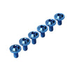 Bike Motor - Blue 6 x M6x10mm Titanium Alloy Torx Head Bolts
