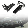 Universal Black Motorcycle Passenger Rear Footrest Pegs (2015-2023)