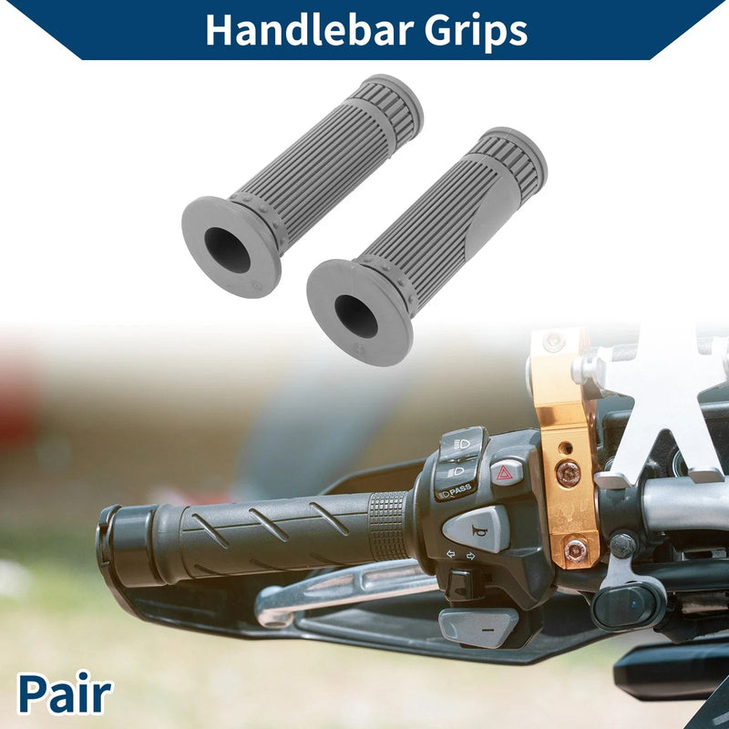 7/8" 22mm Motorcycle Hand Grips Rubber Gray