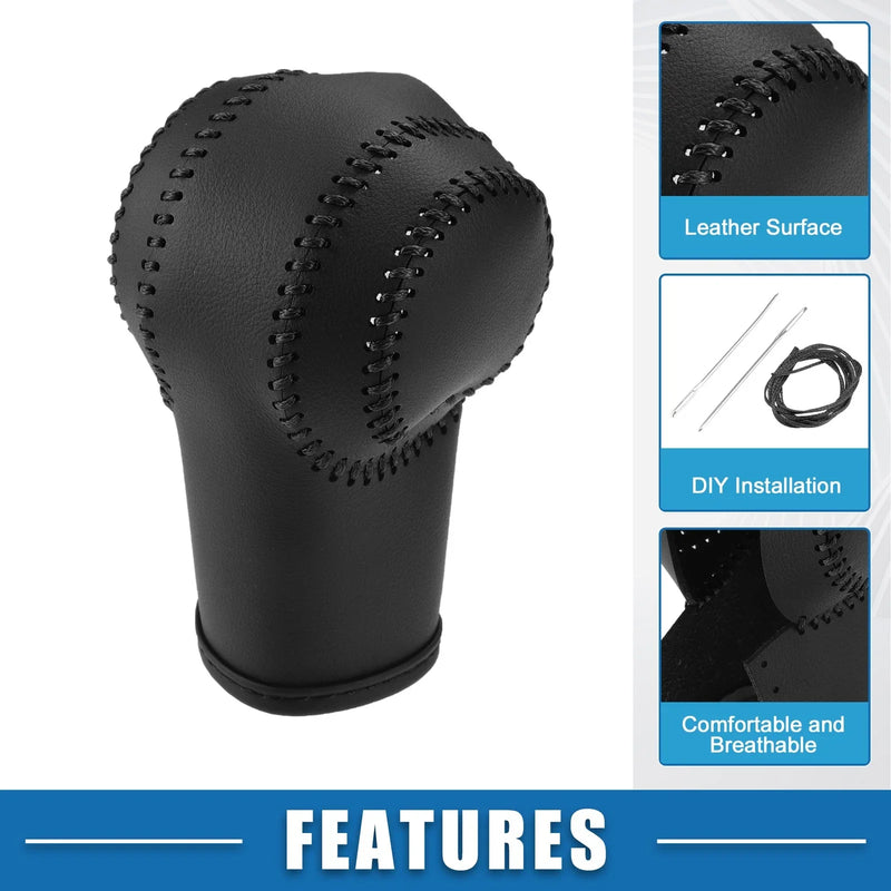 Nissan Rogue 2008-2013 Faux Leather Black Gear Shifting Knob Cover